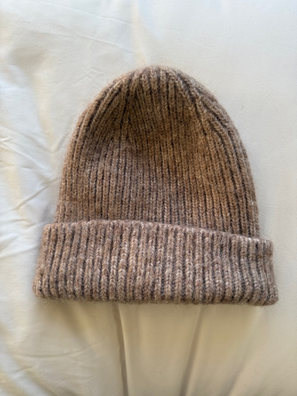 & Other Stories Ribbed Knit Beanie - beige